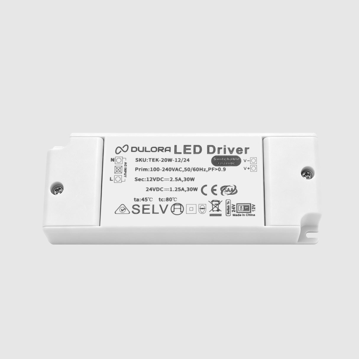 VoltSwitch Driver 12/24V Switchable IP20 Non-Dimmable