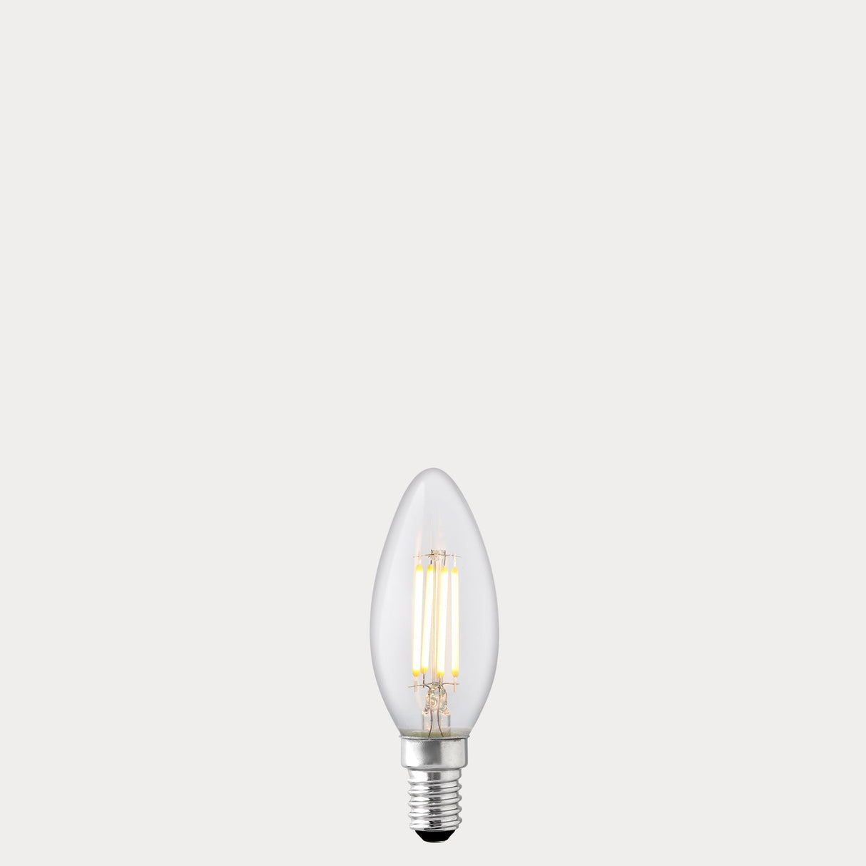 4W 12 Volt DC Candle LED Bulb E14 in Warm White