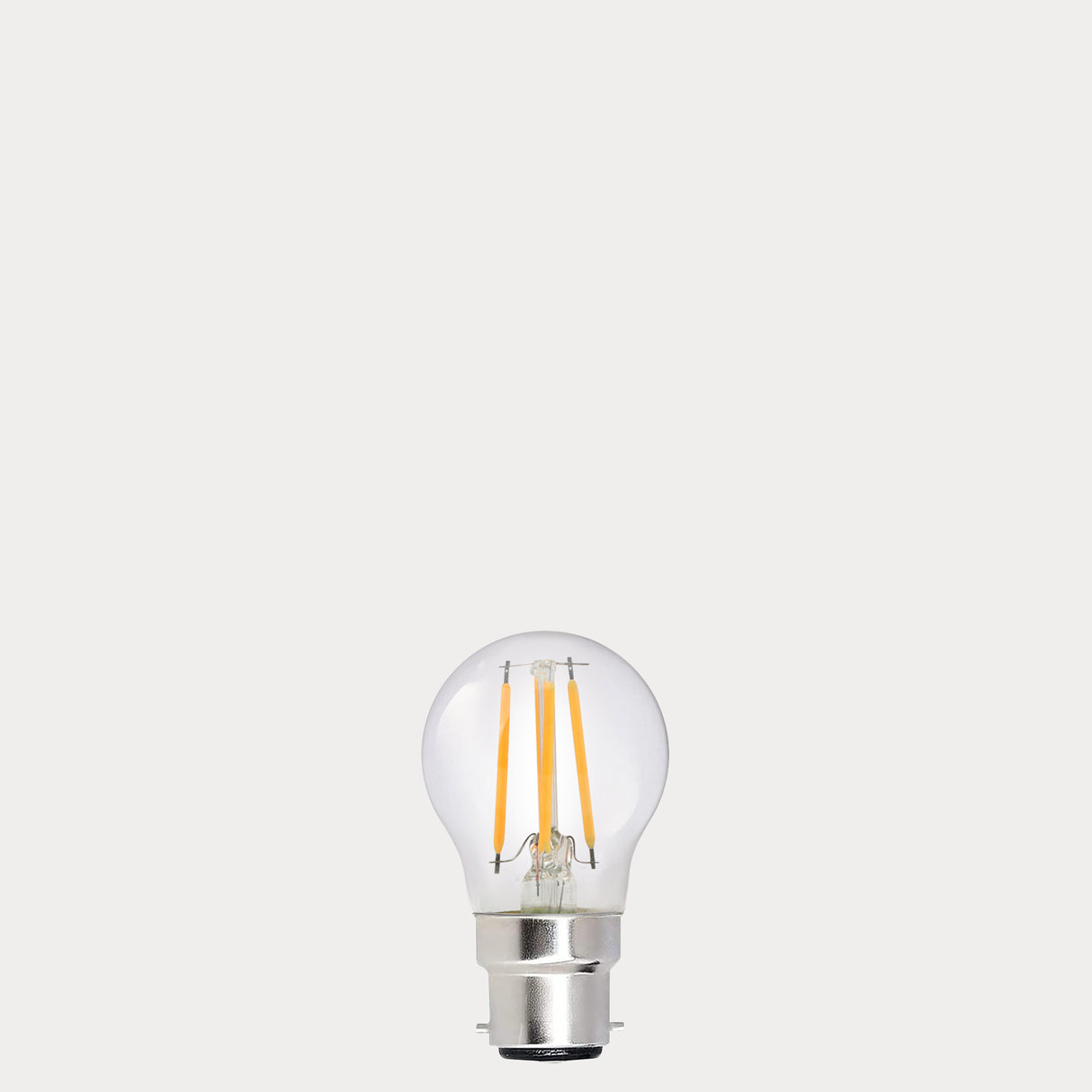 4W 24 Volt DC Fancy Round LED Bulb B22 in Warm White