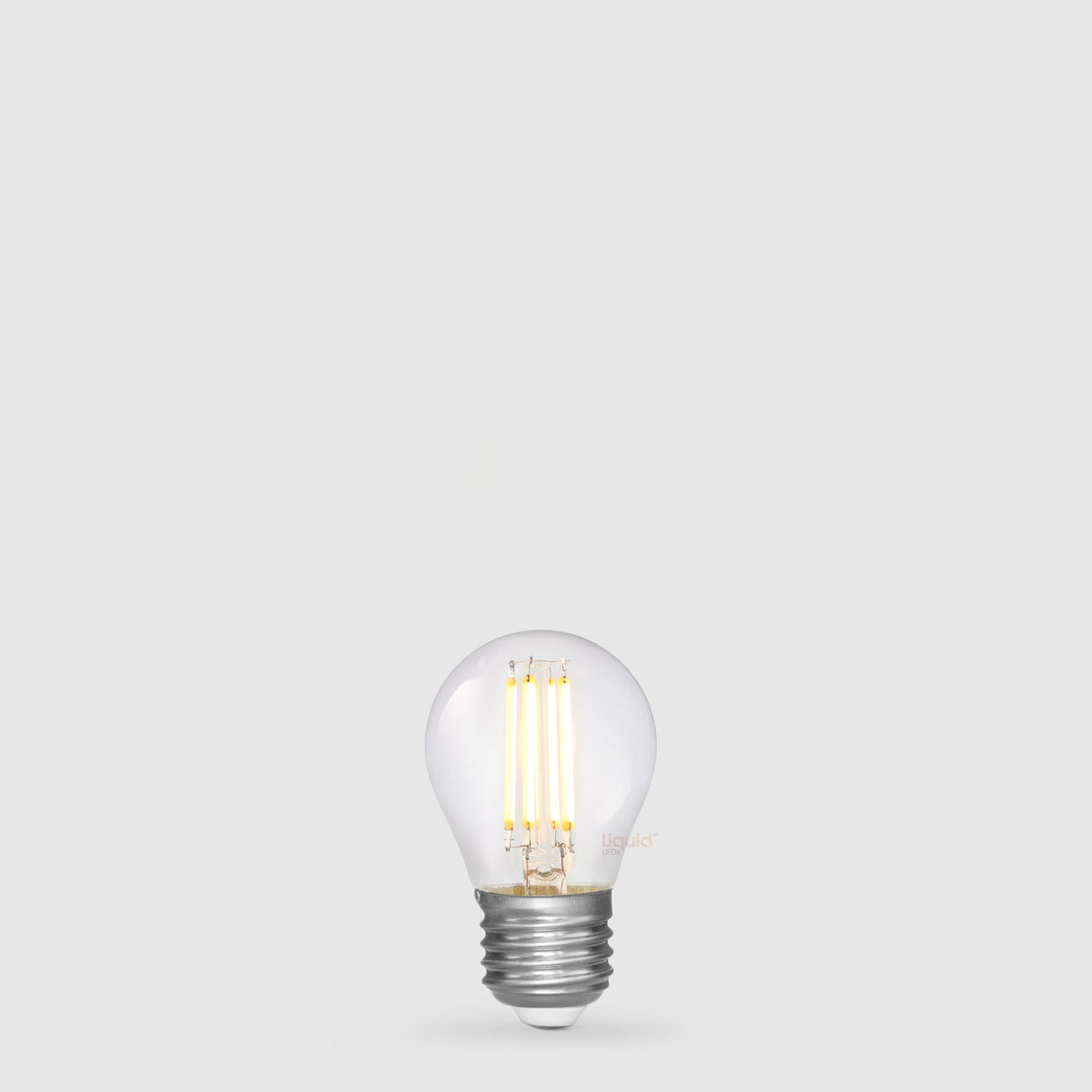 4W 24 Volt DC Fancy Round LED Bulb Clear E27 in Warm White - LiquidLEDs™ - Fancy Round
