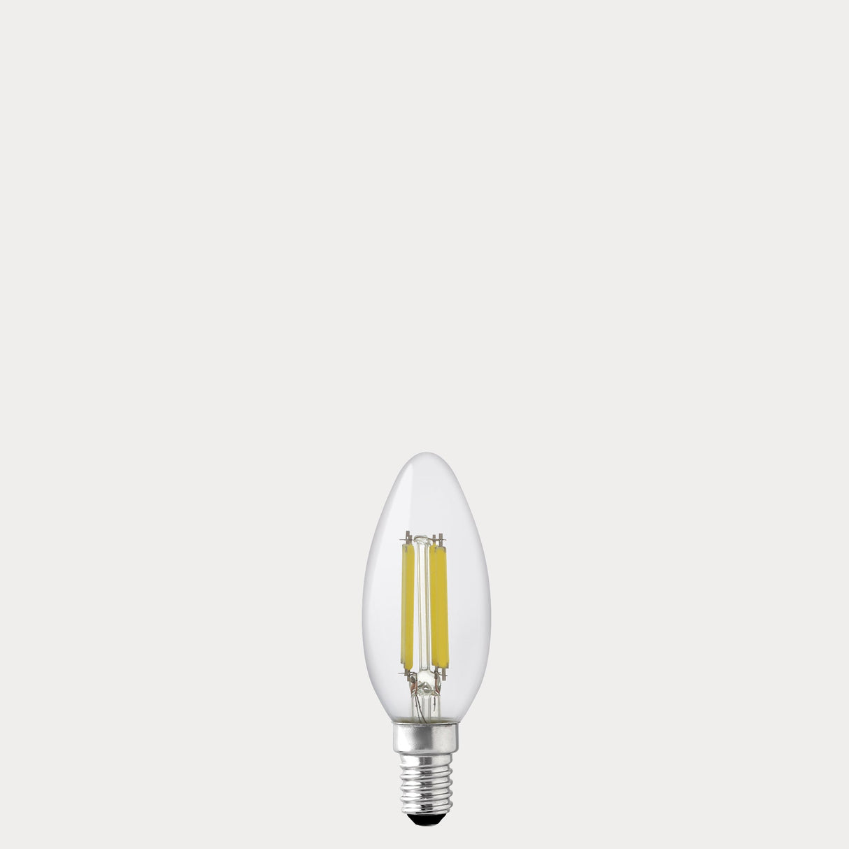 5.5W Candle LED Bulb E14 Clear in Natural White - LiquidLEDs® - Candle Bulbs