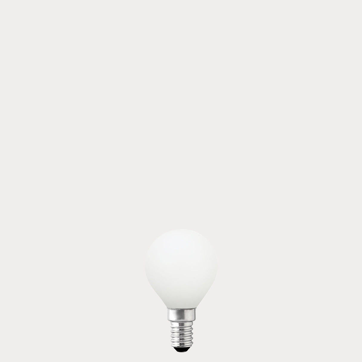 Dulora 4W 24 Volt DC Fancy Round LED Bulb E14 Opal in Warm White with smooth opal glass globe and clean white finish
