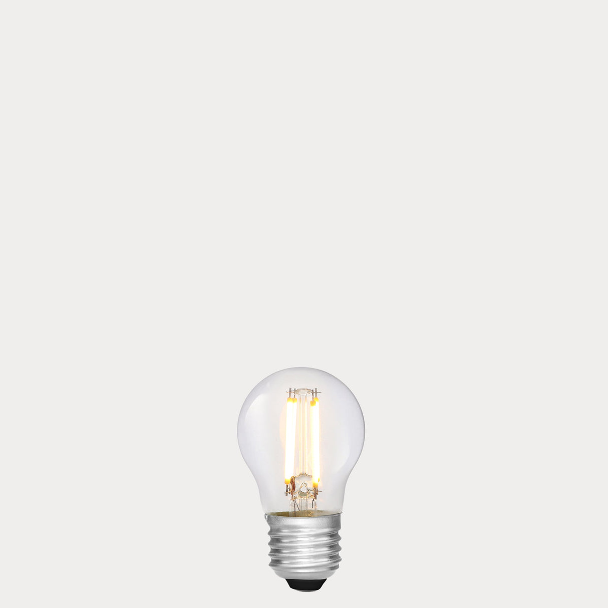 4W 24 Volt DC Fancy Round LED Bulb Clear E27 in Warm White