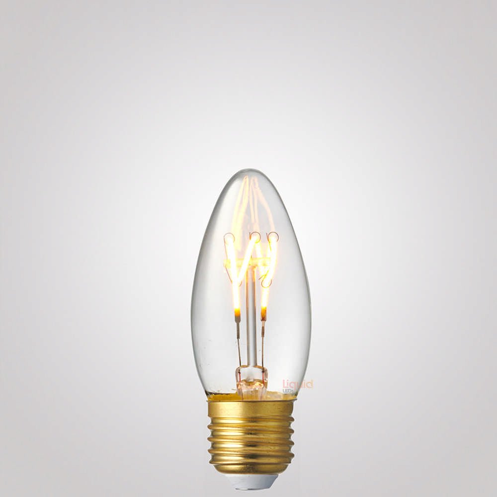 3W Candle Tre Loop LED Bulb E27 in Extra Warm - LiquidLEDs™ - Candle Bulbs