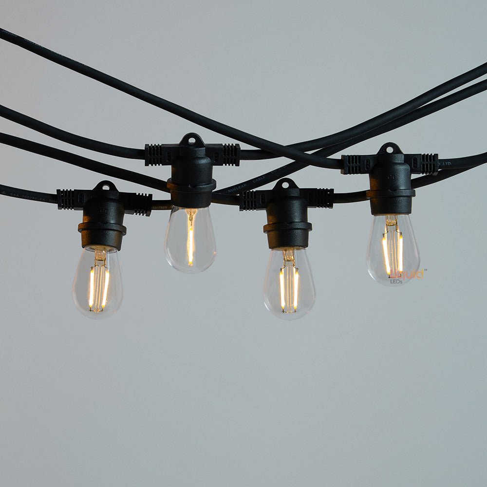 1.5W S14 Shatterproof LED Bulb E27 in Warm White - LiquidLEDs™ - Edison Bulbs