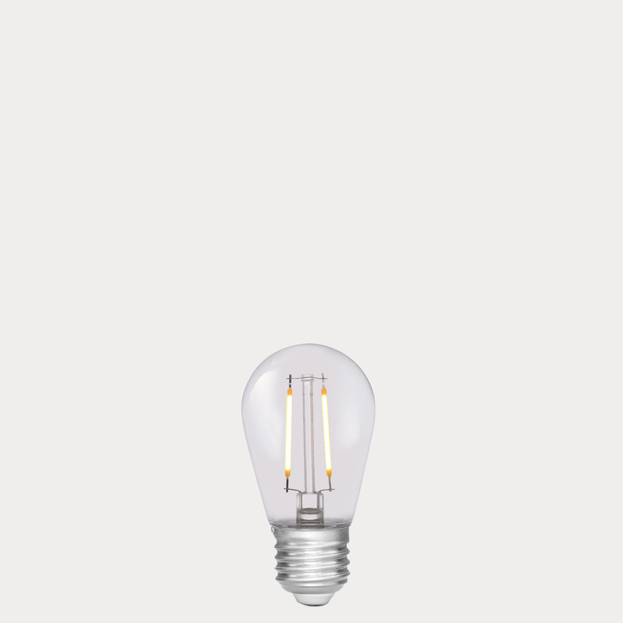 2W 24 Volt DC S14 nerozbitná LED žárovka E27 v teplé bílé barvě