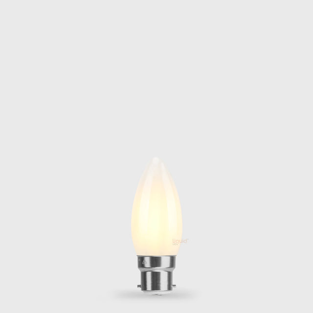 2W Candle LED Bulb B22 Frost in Warm White - LiquidLEDs™ - Candle Bulbs