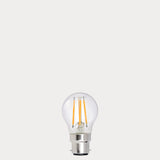 4W 24 Volt DC Fancy Round LED Bulb B22 in Warm White