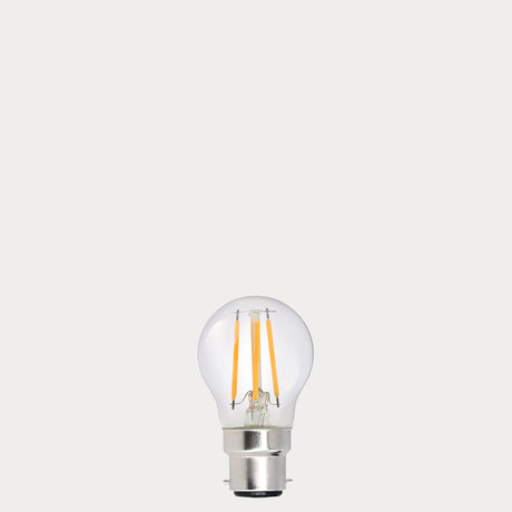 4W 24 Volt DC Fancy Round LED Bulb B22 in Warm White
