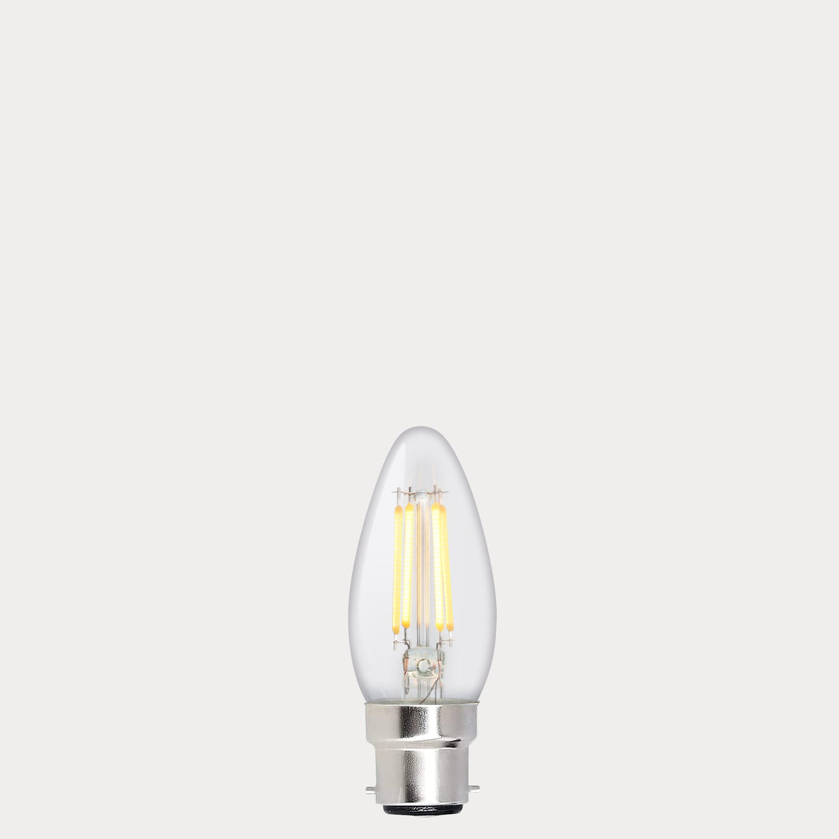 4W Candle LED Bulb B22 Clear in Warm White