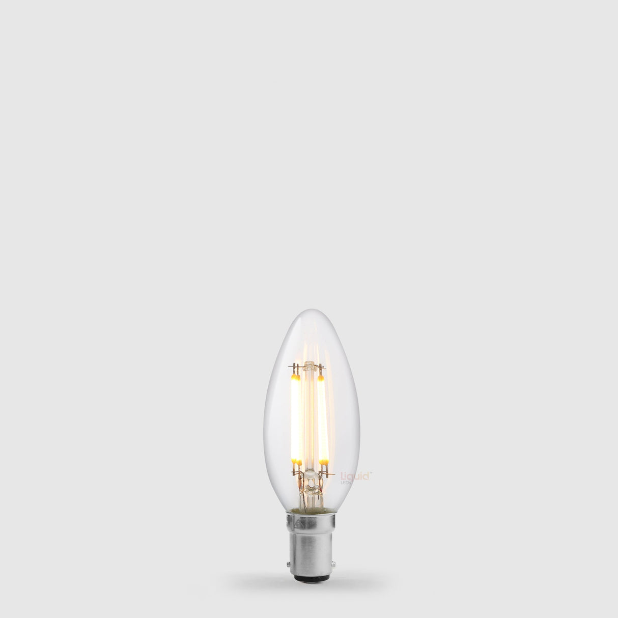 4W Candle LED Bulb B15 Clear in 2200K - LiquidLEDs™ - Candle Bulbs