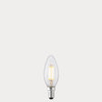 4W Candle LED Bulb E14 Clear in Warm White - LiquidLEDs® - Candle Bulbs