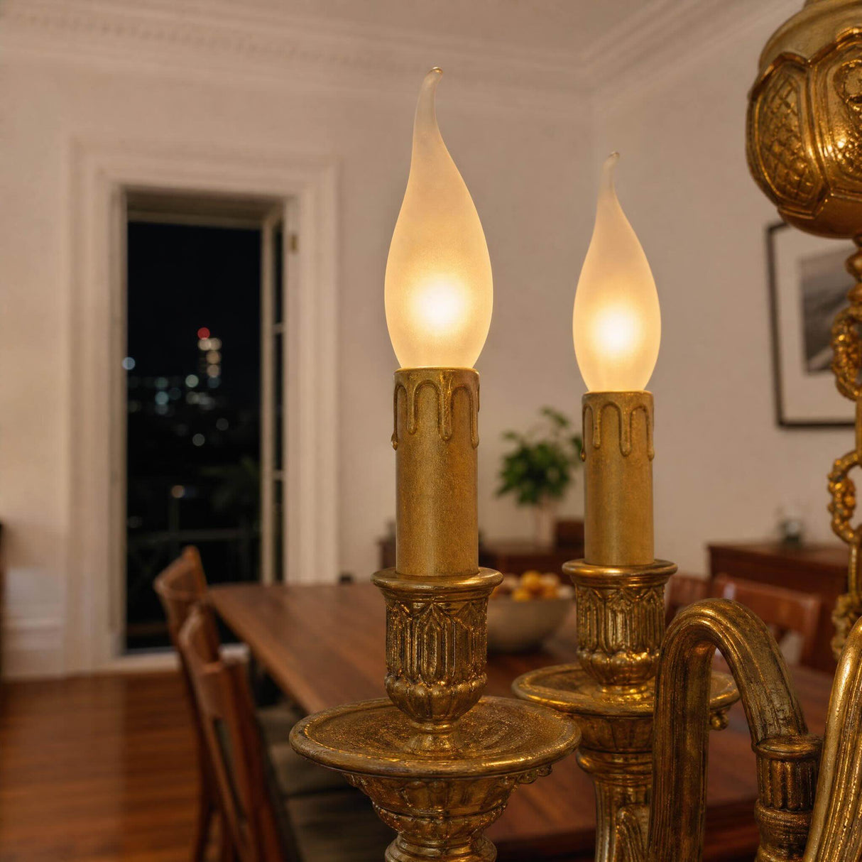 4W Flame Tip Candle LED Bulb E14 Frost in Warm White