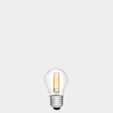 4W 24 Volt DC Fancy Round LED Bulb Clear E27 in Warm White