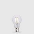 8W 12 - 24 Volt AC/DC GLS LED Bulb B22 Clear in Natural White - LiquidLEDs™ - Traditional Bulbs