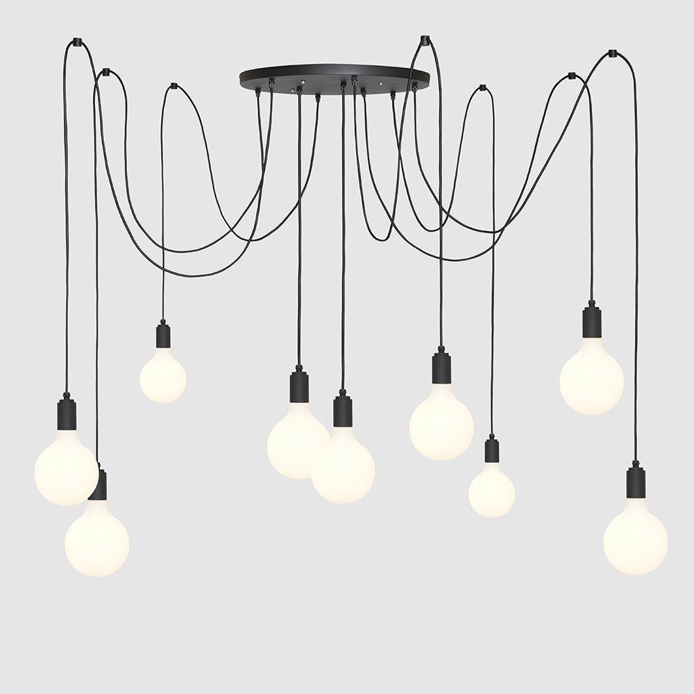 9 Drop Chandelier Light + 8W G125 LED Globe - LiquidLEDs™ - Ceiling Lights