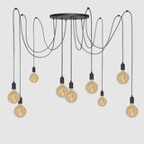 9 Drop Chandelier Light + Designer 125mm Amber - LiquidLEDs™ - Ceiling Lights