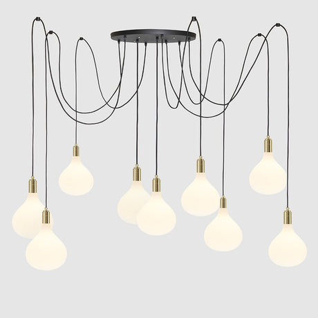 9 Drop Chandelier Light + Porcelain R160 - LiquidLEDs™ - Ceiling Lights