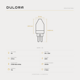 Dulora 2W G9 LED Bulb in Warm White specifications