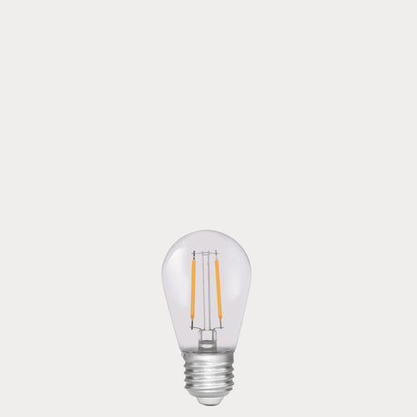 Bombilla LED irrompible S14 de 1W 24 Voltios CC E27 en Extra Cálido