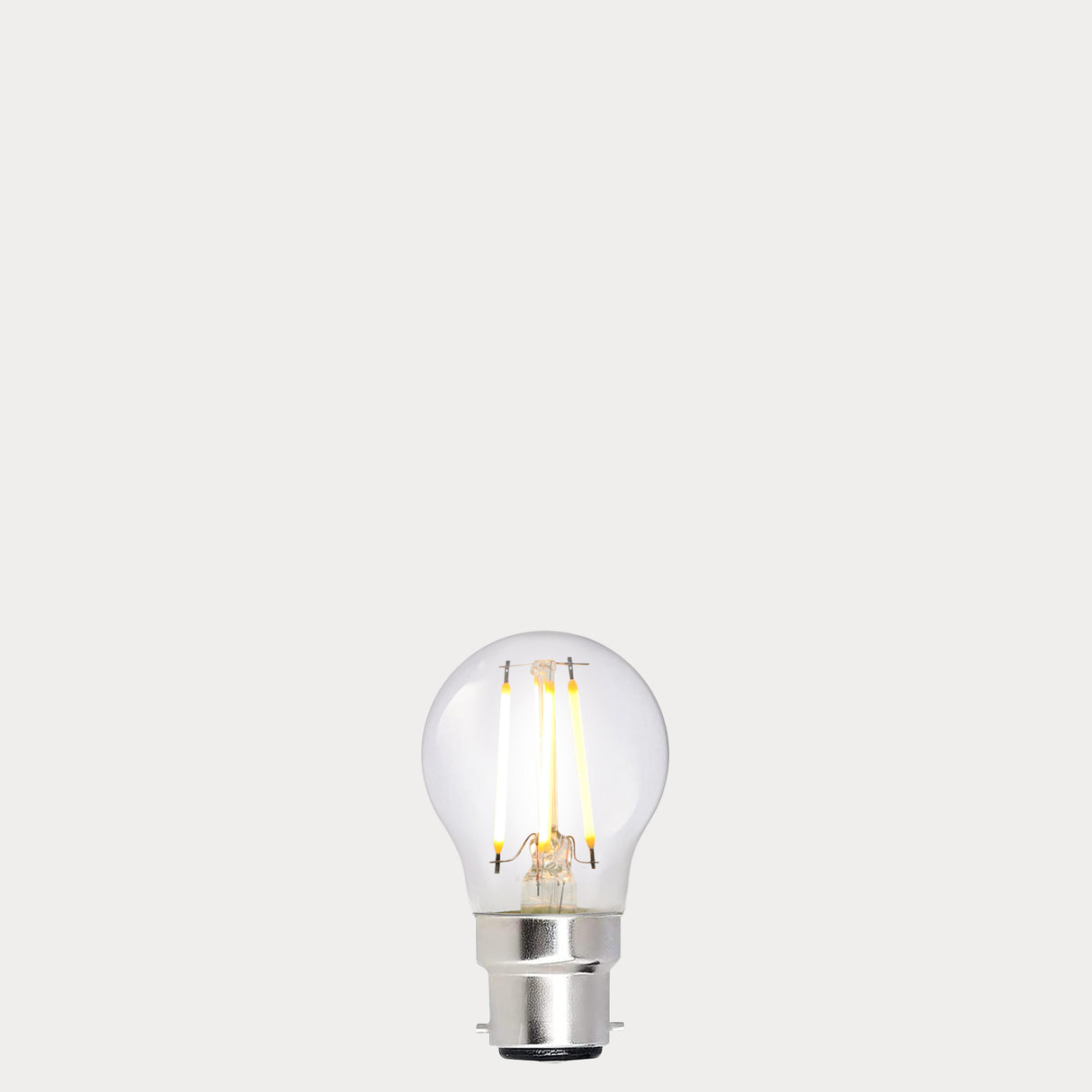 4W 24 Volt DC Fancy Round LED Bulb B22 in Warm White