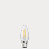 4W Candle LED Bulb B22 Clear in Warm White