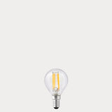 4W Fancy Round LED Bulb E14 Clear in Warm White