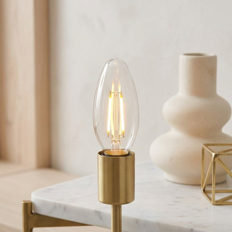 4W Kerzen-LED-Glühbirne E12, klar, extra warm