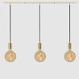 Linear Three Light Pendant + Designer 125mm Amber - LiquidLEDs™ - Ceiling Lights