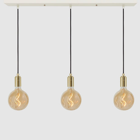Linear Three Light Pendant + Designer 125mm Amber - LiquidLEDs™ - Ceiling Lights