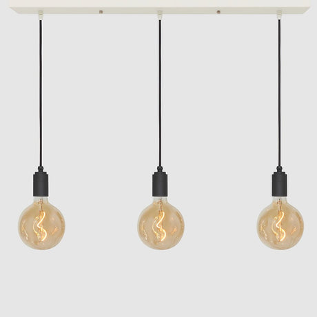 Linear Three Light Pendant + Designer 125mm Amber - LiquidLEDs™ - Ceiling Lights