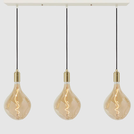 Linear Three Light Pendant + Designer 180mm Amber - LiquidLEDs™ - Ceiling Lights