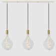 Linear Three Light Pendant + Designer 180mm Clear - LiquidLEDs™ - Ceiling Lights