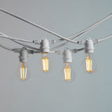 10m White Outdoor Festoon String Lights - LiquidLEDs™ - Festoon String