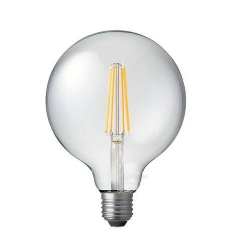12W G125 LED Globe E27 Clear in Natural White - LiquidLEDs™ - Globe Bulbs