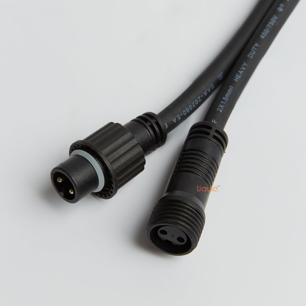 20m Black Outdoor Festoon String Lights - LiquidLEDs™ - Festoon String