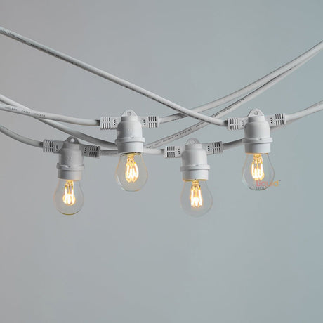 20m White Outdoor Festoon String Lights - LiquidLEDs™ - Festoon String