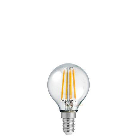 4W Fancy Round LED Bulb E14 Clear in Soft White - LiquidLEDs™ - Fancy Round