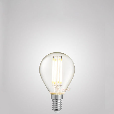 4W Fancy Round LED Bulb E14 Clear in Soft White - LiquidLEDs™ - Fancy Round