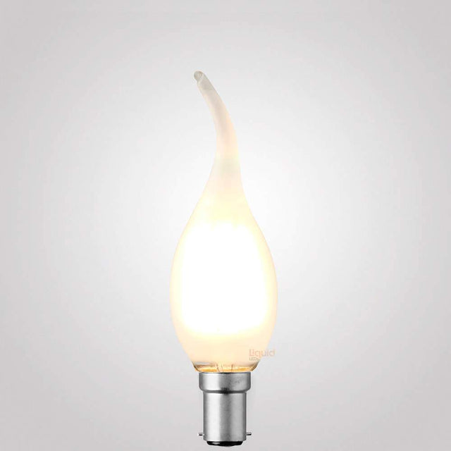 4W Flame Tip Candle LED Bulb B15 Frost in Warm White - LiquidLEDs™ - Candle Bulbs
