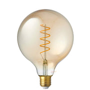 Dulora 4W G125 Amber Spiral LED Bulb E27 in Extra Warm, alternate view