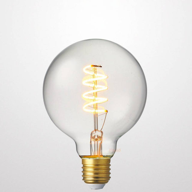 4W G95 Spiral LED Globe E27 in Extra Warm - LiquidLEDs™ - Globe Bulbs