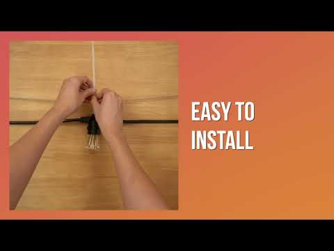 Festoon String Lights 240V Outdoor Connectable Party Lights IP65 Rubber Cable Black or White